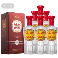 剑南优曲 剑南春 剑南优曲 52度 浓香型白酒 500m|*6瓶 整箱装