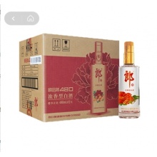 顺品郎 480 金盖装 45度 整箱装 Y郎酒 480 顺品郎45度 兼香型白酒 光瓶 480ml*12瓶 整箱